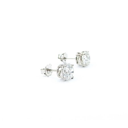 Earrings 3.01ctw Round Diamonds 14kw 7mm 1.6g 225030025