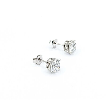 Earrings 3.01ctw Round Diamonds 14kw 7mm 1.6g 225030025