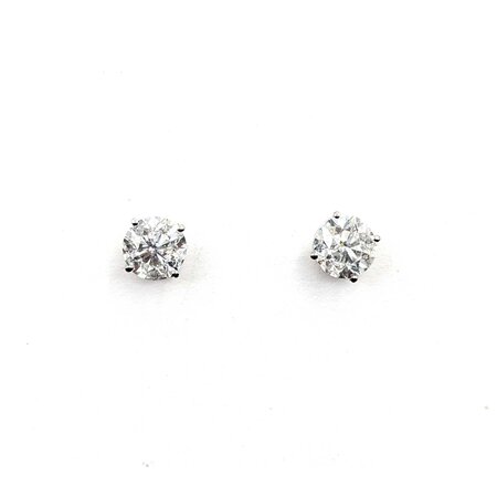 Earrings 3.01ctw Round Diamonds 14kw 7mm 1.6g 225030025