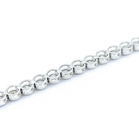 Bracelet 8.77ctw Round Diamonds 14kw 7" 10.6g 225030022