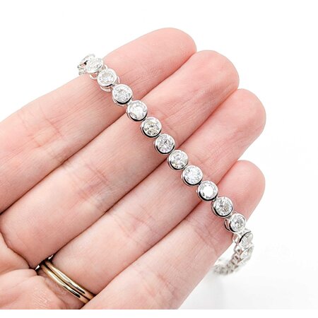 Bracelet 8.77ctw Round Diamonds 14kw 7" 10.6g 225030022