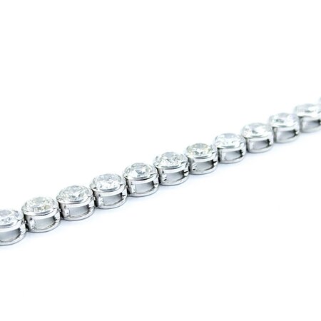 Bracelet 8.77ctw Round Diamonds 14kw 7" 10.6g 225030022