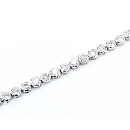 Bracelet 8.77ctw Round Diamonds 14kw 7" 10.6g 225030022