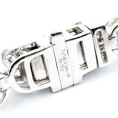 Bracelet 8.77ctw Round Diamonds 14kw 7" 10.6g 225030022