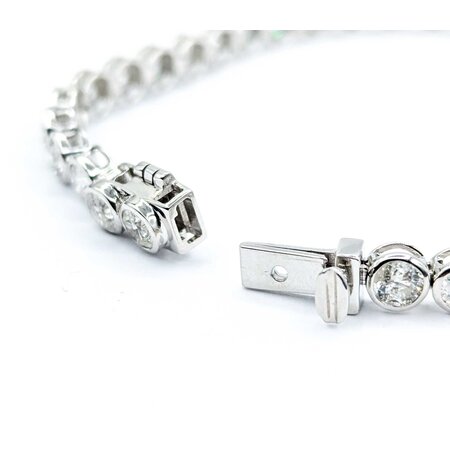 Bracelet 8.77ctw Round Diamonds 14kw 7" 10.6g 225030022