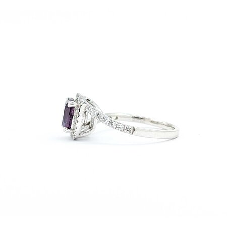 Ring .47ctw Round Diamonds 2.07ct GIA Unheated Kashmir Sapphire Platinum Sz7 5.1g 225030031