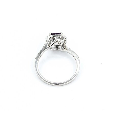 Ring .47ctw Round Diamonds 2.07ct GIA Unheated Kashmir Sapphire Platinum Sz7 5.1g 225030031