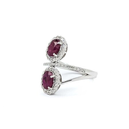 Ring .42ctw Round Diamonds 2.43ctw Ruby Platinum Sz6.5 8.0g 225030029