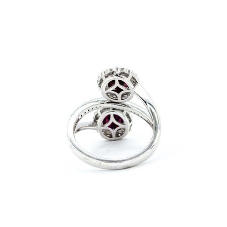 Ring .42ctw Round Diamonds 2.43ctw Ruby Platinum Sz6.5 8.0g 225030029