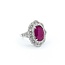 Ring 1.19ctw Round Diamonds 5.62ct GIA Burmese Ruby Platinum Sz7 11.5g 225030034