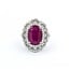 Ring 1.19ctw Round Diamonds 5.62ct GIA Burmese Ruby Platinum Sz7 11.5g 225030034