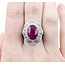 Ring 1.19ctw Round Diamonds 5.62ct GIA Burmese Ruby Platinum Sz7 11.5g 225030034