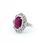 Ring 1.19ctw Round Diamonds 5.62ct GIA Burmese Ruby Platinum Sz7 11.5g 225030034