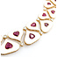 Necklace 4.1ctw Round Diamonds 36.93ctw GIA Burmese Ruby White Enamel 14ky 18" 77.0g 225030026