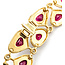 Necklace 4.1ctw Round Diamonds 36.93ctw GIA Burmese Ruby White Enamel 14ky 18" 77.0g 225030026