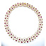 Necklace 4.1ctw Round Diamonds 36.93ctw GIA Burmese Ruby White Enamel 14ky 18" 77.0g 225030026