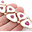 Necklace 4.1ctw Round Diamonds 36.93ctw GIA Burmese Ruby White Enamel 14ky 18" 77.0g 225030026