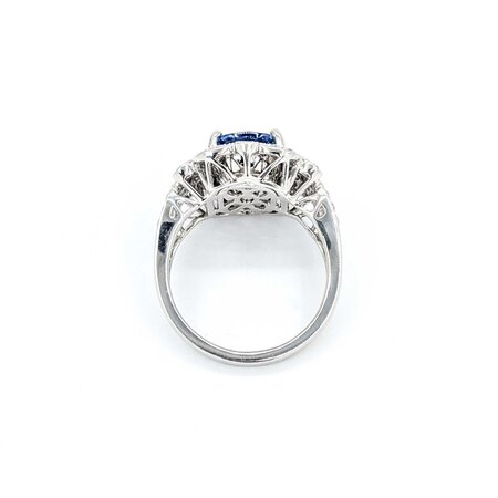 Ring .55ctw Round Diamonds 4.18ct GIA Sapphire Platinum Sz7 10.3g 225030014