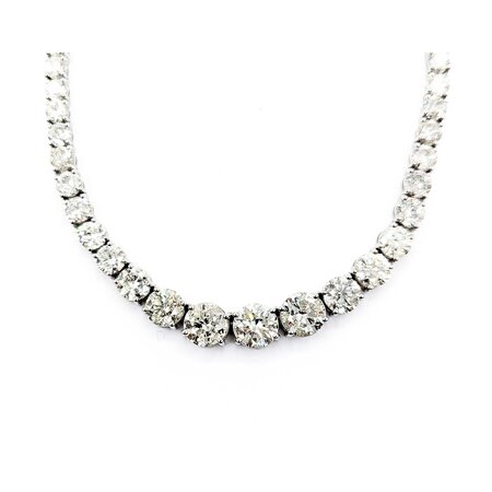 Necklace 38.24ctw Round Diamonds Platinum 17" 56.6g 225030012