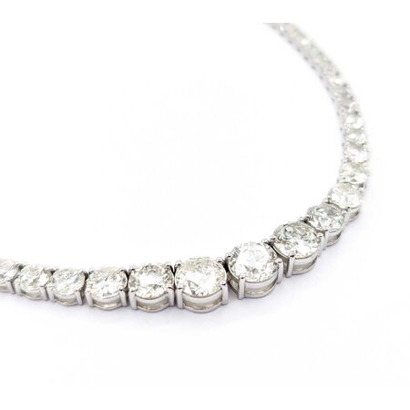 Necklace 38.24ctw Round Diamonds Platinum 17" 56.6g 225030012
