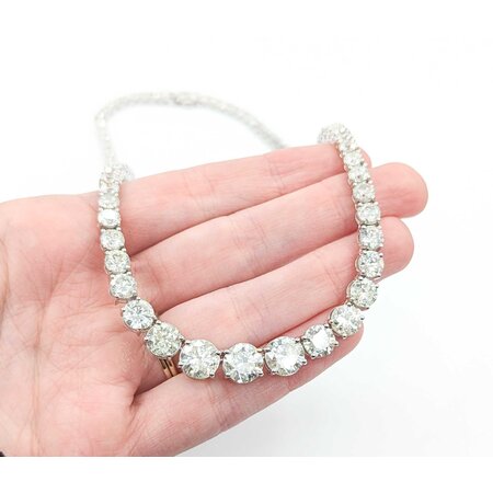 Necklace 38.24ctw Round Diamonds Platinum 17" 56.6g 225030012