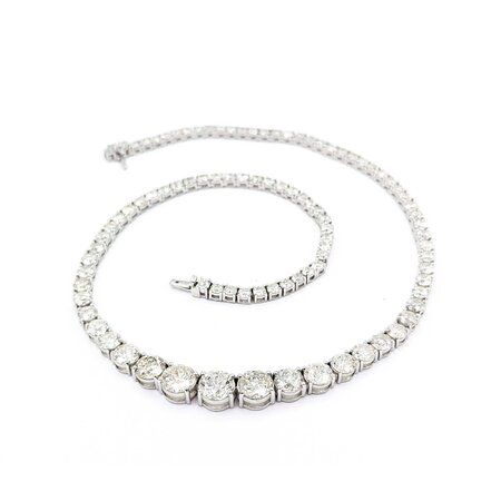 Necklace 38.24ctw Round Diamonds Platinum 17" 56.6g 225030012