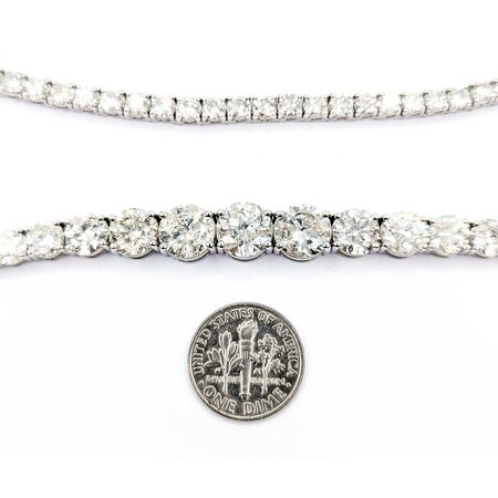 Necklace 38.24ctw Round Diamonds Platinum 17" 56.6g 225030012