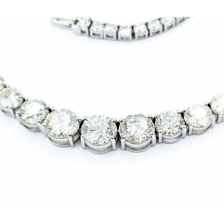 Necklace 38.24ctw Round Diamonds Platinum 17" 56.6g 225030012