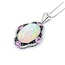 Necklace .28ctw Round Diamonds 9.69ct Opal 1.42ctw Pink Sapphires Platinum 41.5x23.5mm 18" 11.7g 225030011