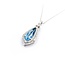 Necklace .60ctw Round Diamonds 1.68ct GIA Aquamarine Platinum 32x12.5mm 18" 7.6g 225030010