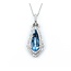 Necklace .60ctw Round Diamonds 1.68ct GIA Aquamarine Platinum 32x12.5mm 18" 7.6g 225030010