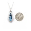 Necklace .60ctw Round Diamonds 1.68ct GIA Aquamarine Platinum 32x12.5mm 18" 7.6g 225030010