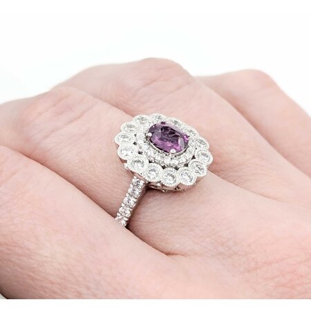 Ring .98ctw Round Diamonds .95ct GIA Unheated Kashmir Sapphire Platinum Sz7 8.2g 225030019