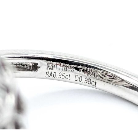 Ring .98ctw Round Diamonds .95ct GIA Unheated Kashmir Sapphire Platinum Sz7 8.2g 225030019