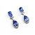 Earrings .91ctw Round Diamonds 8.61ctw Tanzanite Platinum 31x10.5 8.7g 225030035