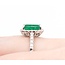 Ring .82ctw Round Diamonds 3.77ct Emerald Platinum Sz6.5 7.8g 225030039