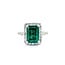Ring .82ctw Round Diamonds 3.77ct Emerald Platinum Sz6.5 7.8g 225030039
