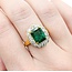 Ring .60ctw Round Diamonds 2.99ct Emerald 14ky Sz7 3.7g 225030042