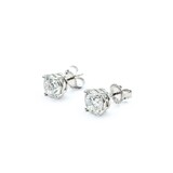  Earrings 4.02ctw Round Diamonds 18kw 8mm 2.4g 225030024