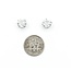 Earrings 4.02ctw Round Diamonds 18kw 8mm 2.4g 225030024