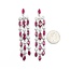 Earrings 3.69ctw Round Diamonds 13.70ctw GIA Burmese Ruby Platinum 70x14.5mm 22.9g 225030023