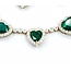 Necklace 10.27ctw Round Diamonds 19.65ctw Emerald 14ky 18" 39.2g 225030036