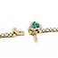 Necklace 10.27ctw Round Diamonds 19.65ctw Emerald 14ky 18" 39.2g 225030036