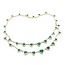 Necklace 10.27ctw Round Diamonds 19.65ctw Emerald 14ky 18" 39.2g 225030036