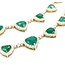Necklace 10.27ctw Round Diamonds 19.65ctw Emerald 14ky 18" 39.2g 225030036
