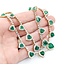 Necklace 10.27ctw Round Diamonds 19.65ctw Emerald 14ky 18" 39.2g 225030036