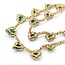 Necklace 10.27ctw Round Diamonds 19.65ctw Emerald 14ky 18" 39.2g 225030036