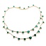 Necklace 10.27ctw Round Diamonds 19.65ctw Emerald 14ky 18" 39.2g 225030036