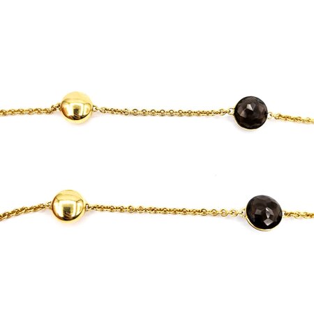 Necklace Chimento .02ct Round Diamond 42ctw Smokey Topaz 18ky 30" 36.8g 225020004