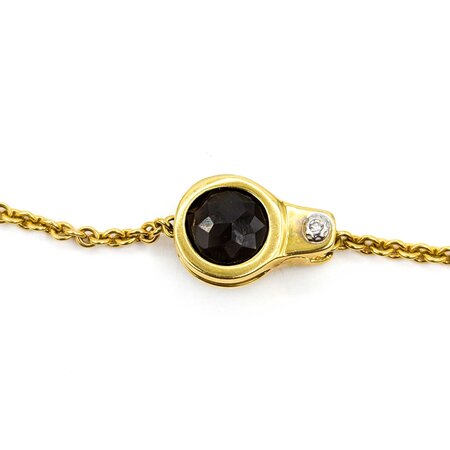 Necklace Chimento .02ct Round Diamond 42ctw Smokey Topaz 18ky 30" 36.8g 225020004